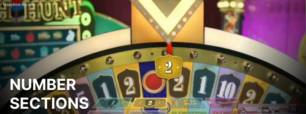Number sections Crazy Time