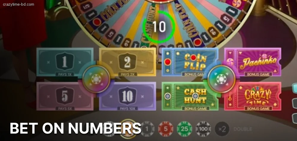 Crazy Time Bet on Numbers